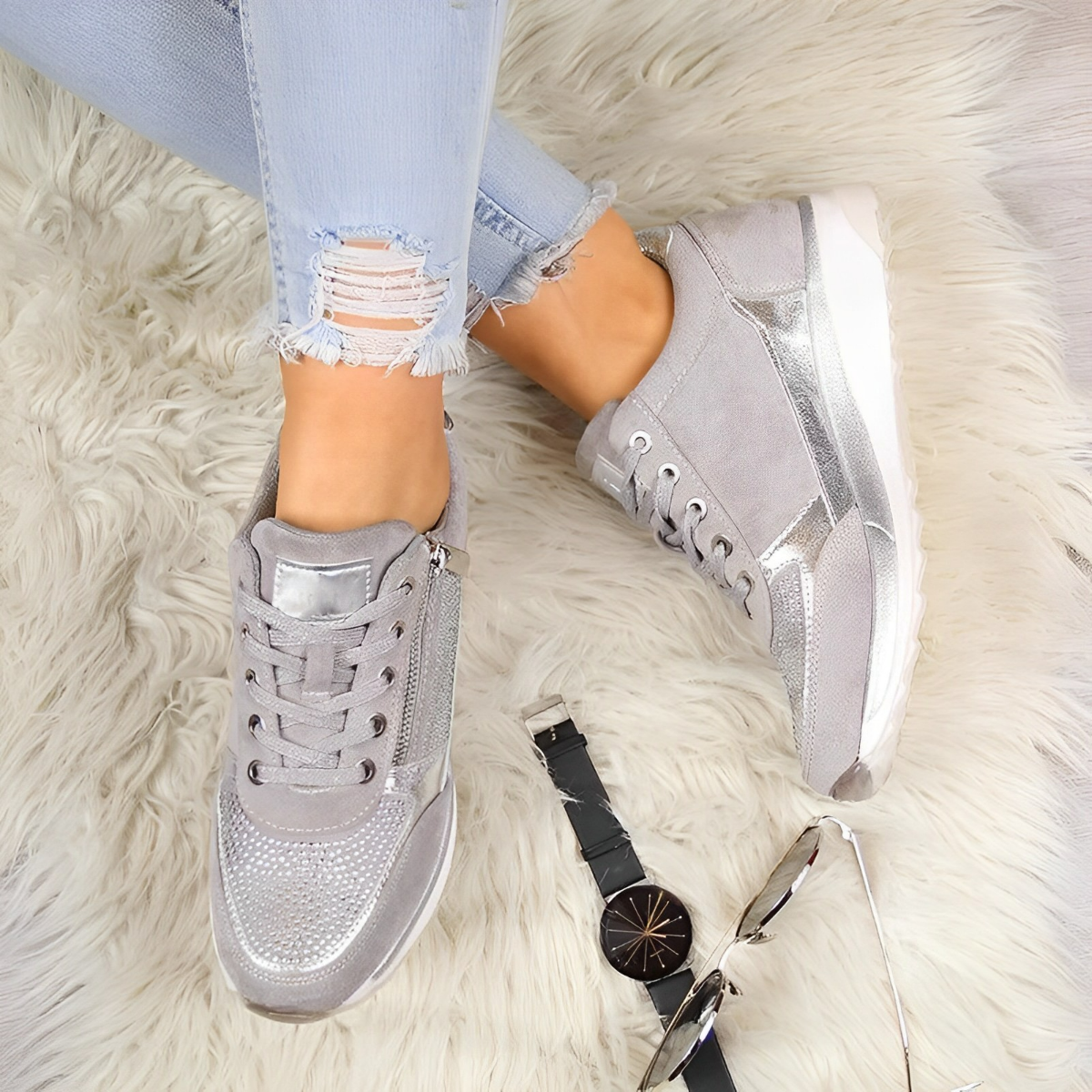 Pro Shoes – Sportowe sneakersy z praktycznym zamkiem