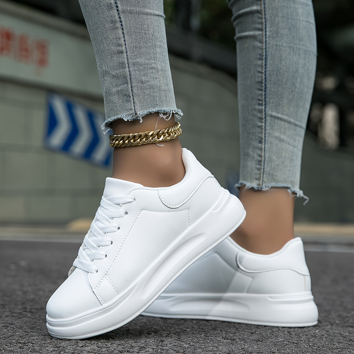Romy – Białe skórzane sneakersy w czystym stylu