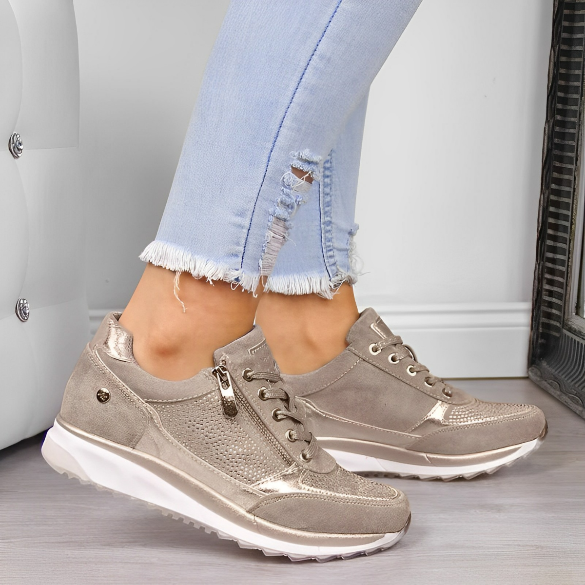 Pro Shoes – Sportowe sneakersy z praktycznym zamkiem