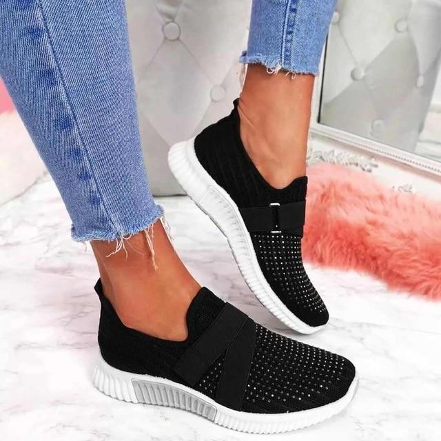 Ines – Slip-On Sneakers z rzepem