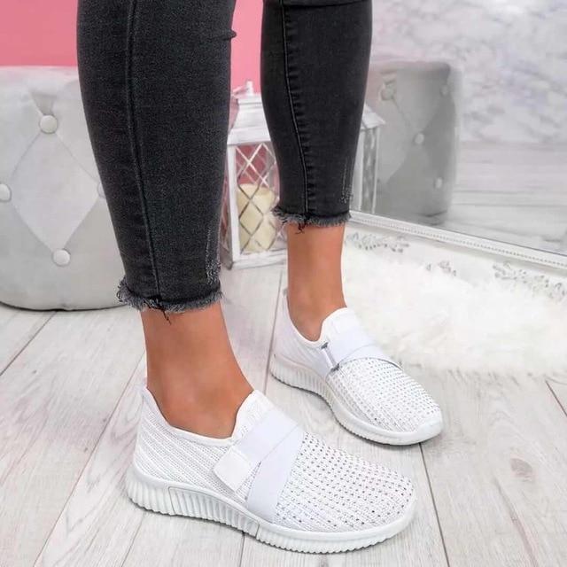 Ines – Slip-On Sneakers z rzepem
