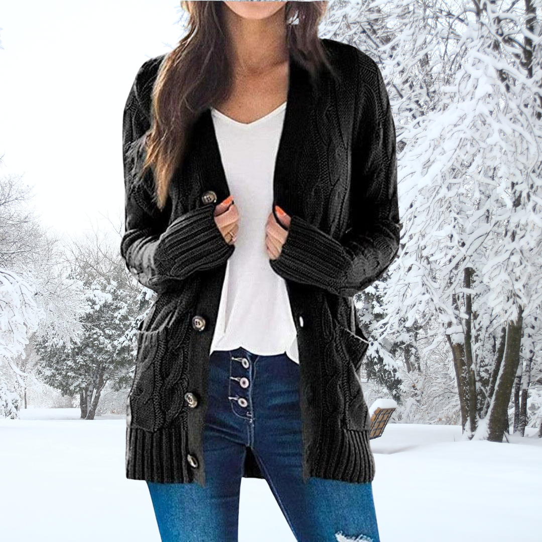 Olive - stylowy sweter z dopasowanym zapięciem