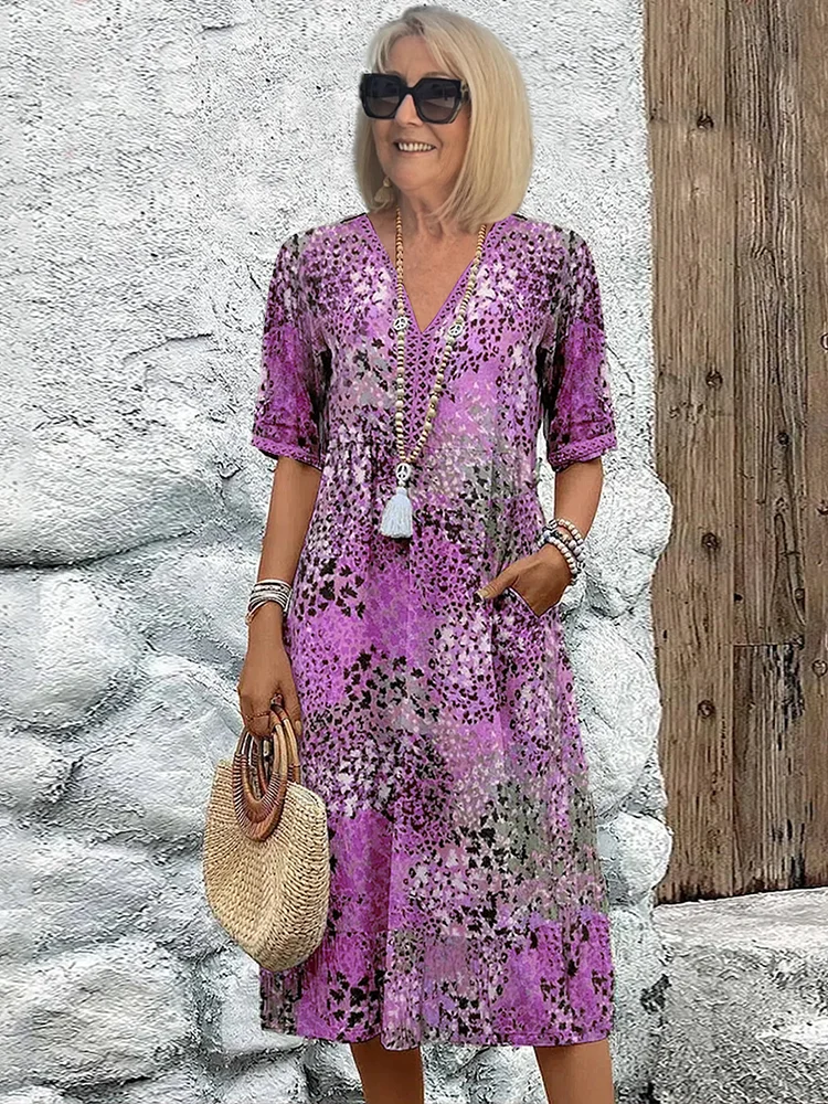 Harper – Elegancka sukienka midi w kwiaty
