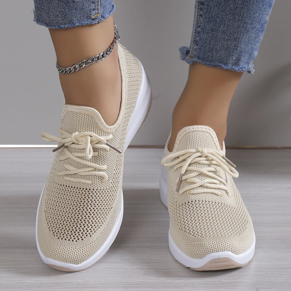 Mutiara - Oddychające sneakersy z dzianiny