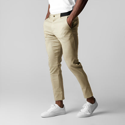 Justine - Męskie Luźne Slim-Fit Chinosy