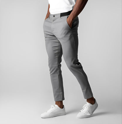 Justine - Męskie Luźne Slim-Fit Chinosy