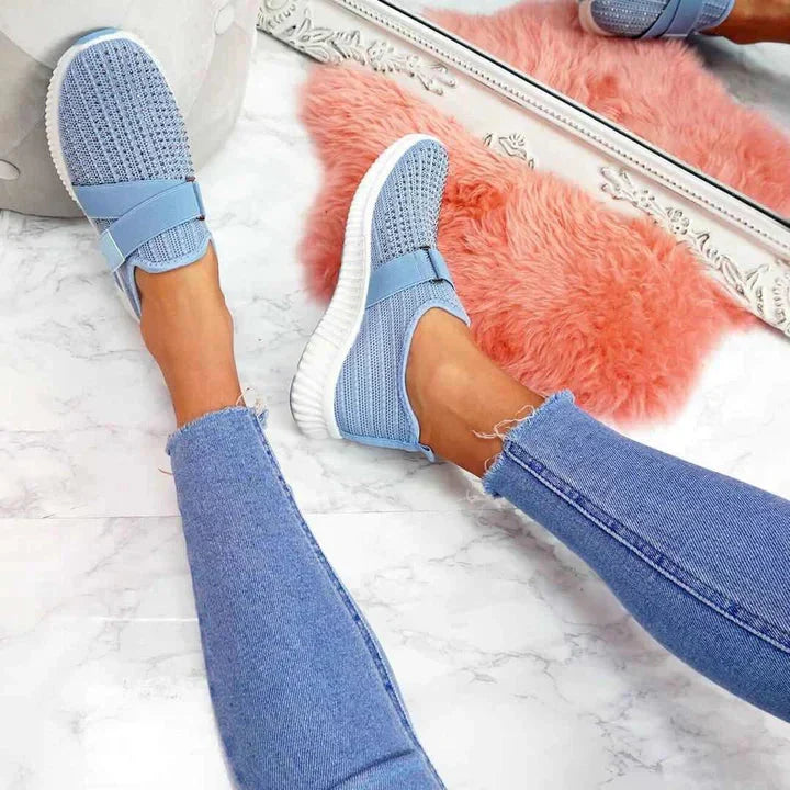 Ines – Slip-On Sneakers z rzepem