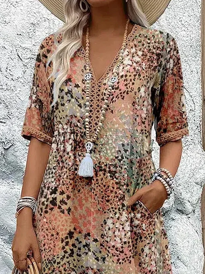 Harper – Elegancka sukienka midi w kwiaty
