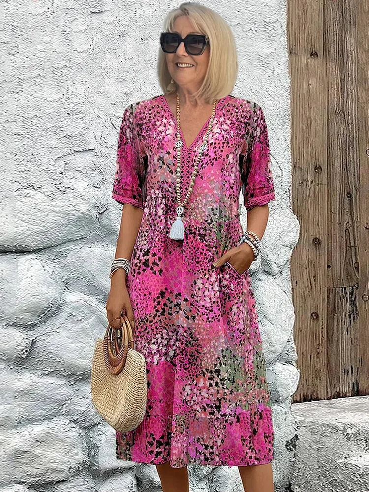 Harper – Elegancka sukienka midi w kwiaty