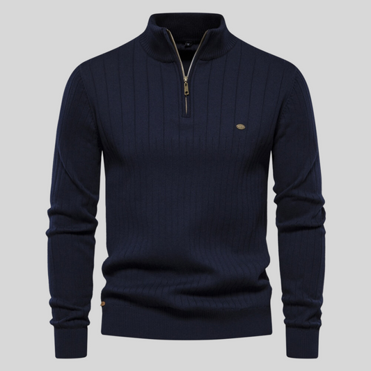 Zayne – Sweter Komfortowy z Połówką Zip na Każdy Dzień