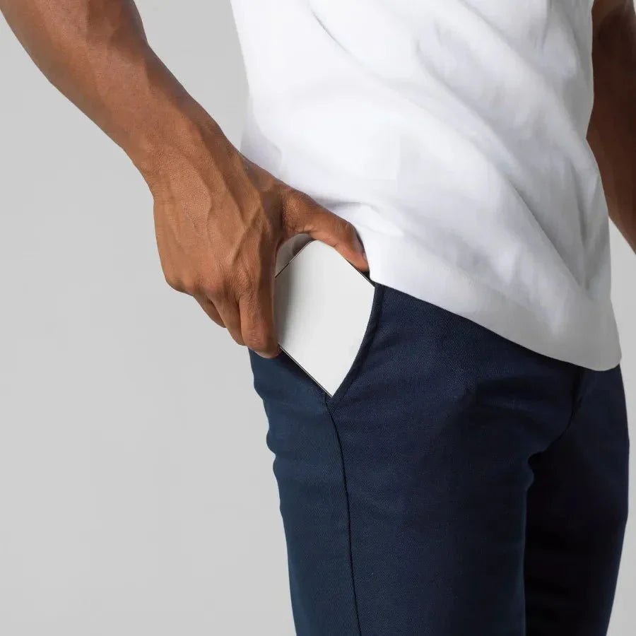 Justine - Męskie Luźne Slim-Fit Chinosy